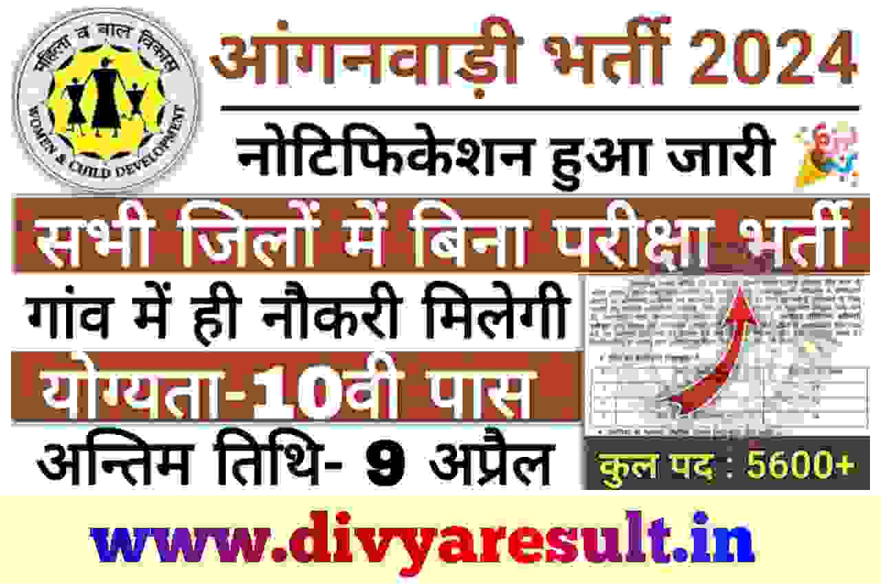 Anganwadi bharti release apply Now by Divya Result